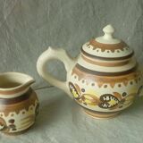 Theiere verseuse et pot a lait faience de quimper hb