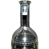 Carafe ancienne gravée frise de laurier 1900