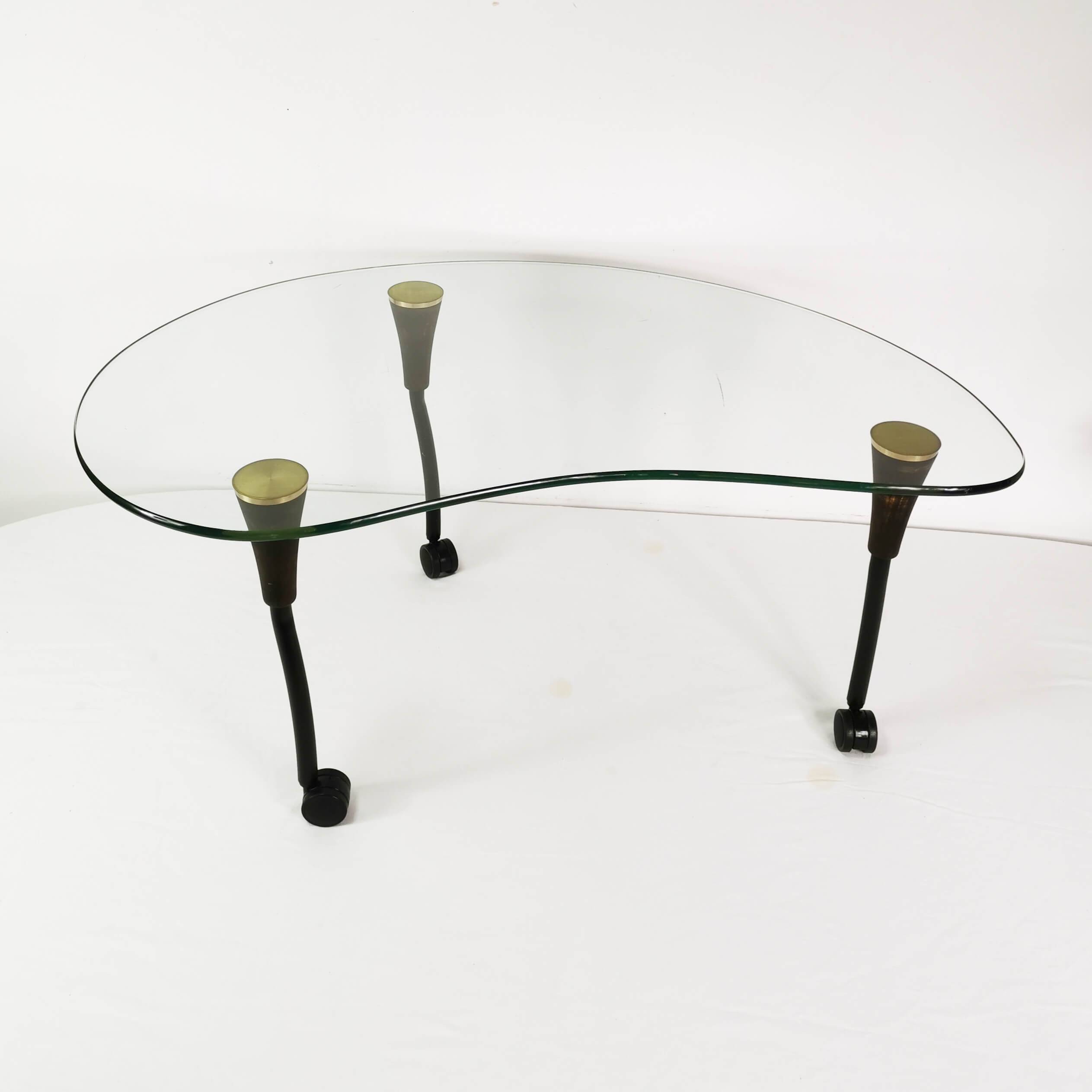 Postmodern, kidney coffee table, Germany, 1980s.
