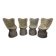 Set of 4 garden chairs stone tree stump
