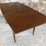 Scandinavian extension teak stretch table in butterfly ephardt by Meredew circa 60's