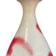 Large baluster vase in Chinese cracked ceramic Pigeon blood and celadon