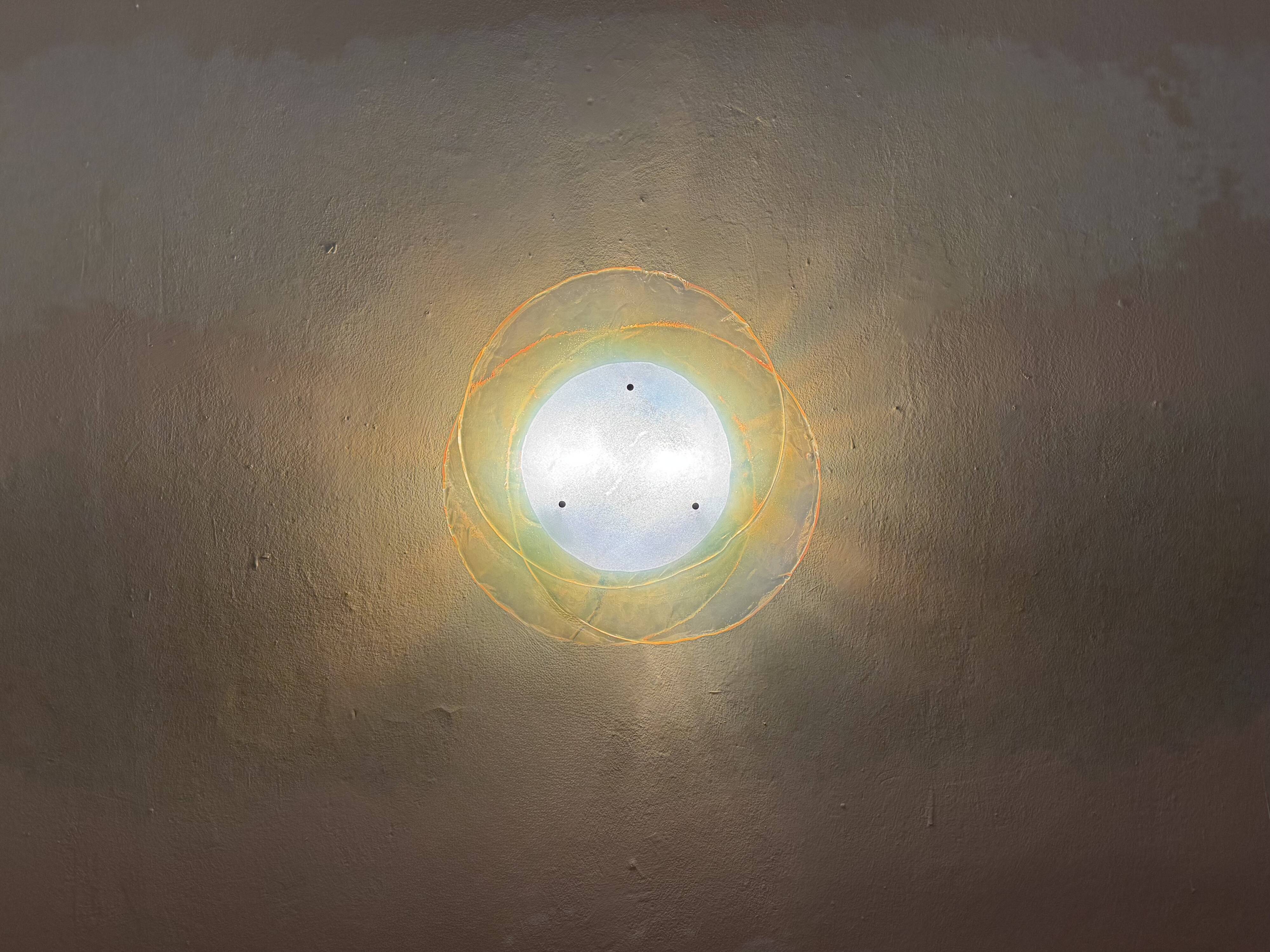 Murano Glass Flush or Wall Lamp by Carlo Nason for Mazzega