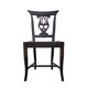 4 x elm dining chair with a carved back frame in a rosette / France / 1890-1900