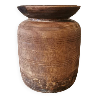 Old wooden pot. Indonesia
