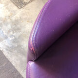 Steiner Bagatelle model armchair in purple leather