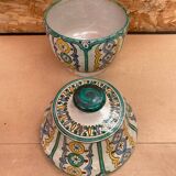 Old Jobbana Butter Jar Morocco Polychrome Earthenware 19th Century Vintage #B084