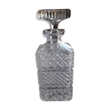 Chiseled glass whiskey decanter