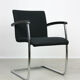 Vintage black fabric bauhaus office chair, 90s