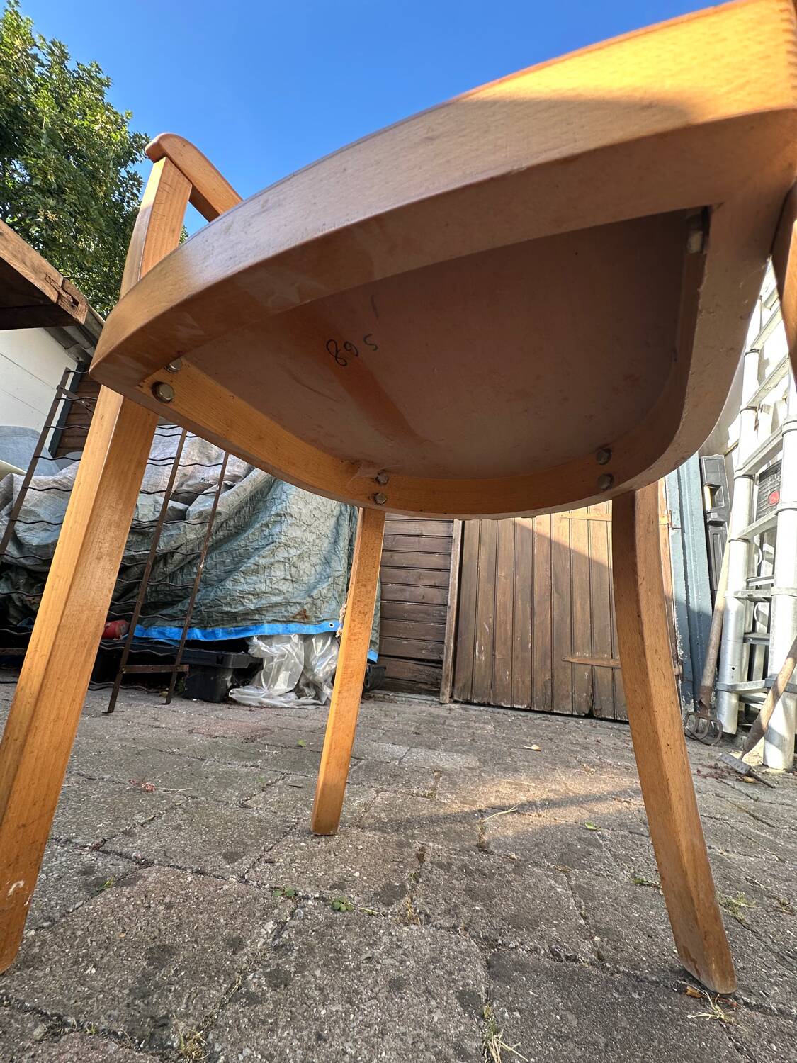 4 chaises Bauhaus, Art déco viennoises en hêtre