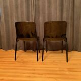 Pair of Tiffany chairs by Marcello Ziliani, Casprini, Italy.
