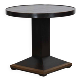 Round high wooden table, early 20th century craftsmanship.