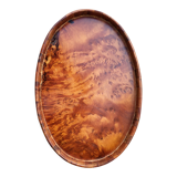 Oval wooden tray