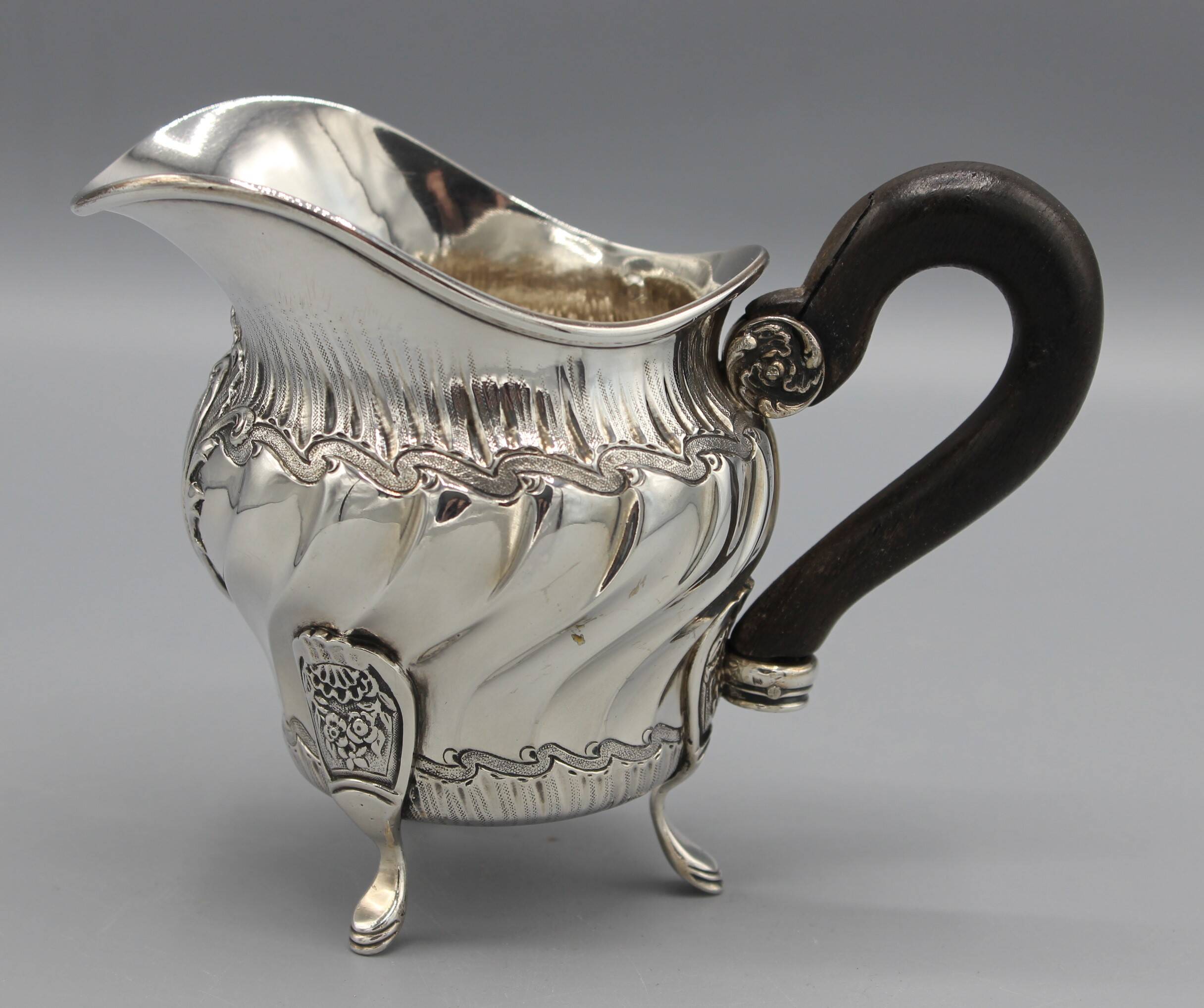 Old solid silver milk pot creamer minerve maison cardeilhac paris 19th century