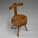 Set brutalist tree trunk chairs, 1970s France.
