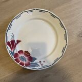 1 vintage round plate from the Céranord factory, model Gavarnie 210879.