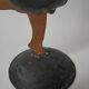 Vintage candelabra candlestick old candle holder in hand-painted metal Netherlands sun dancer