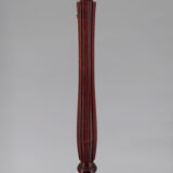 Lampadaire Art Deco en bois sculpté et opaline, France, circa 1925