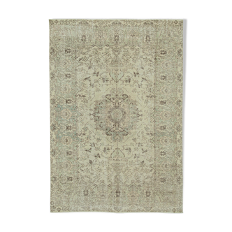 Handwoven rustic anatolian beige rug 207 cm x 300 cm - 36559