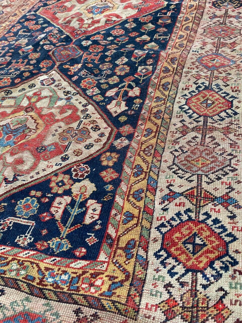 Tapis ancien persan ghashghai 120x212cm