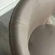 Pair of faux leather armchairs from the 1980s