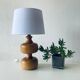 Lampe en bois tourné