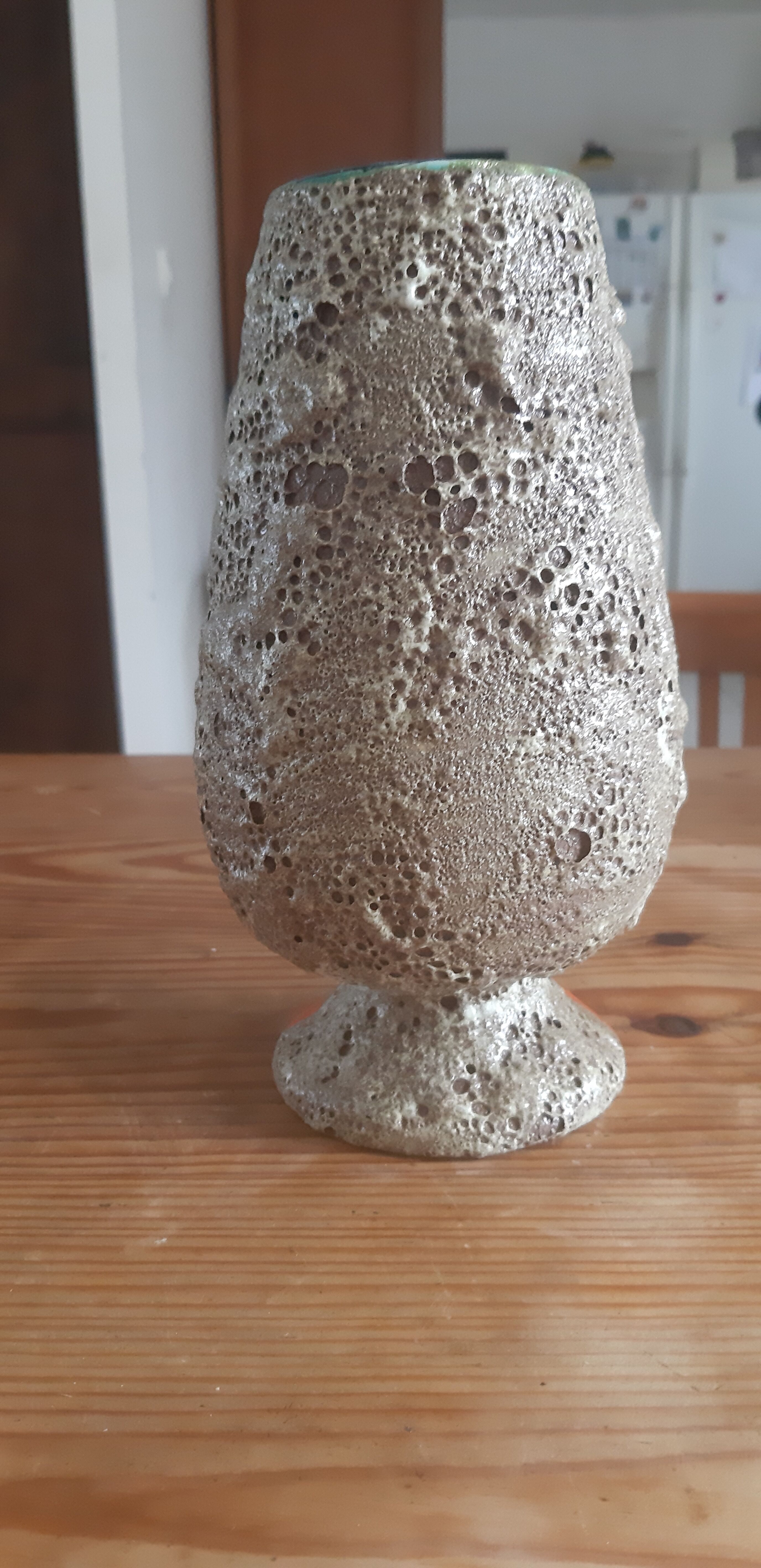 Vintage Vase in Glazed Ceramic