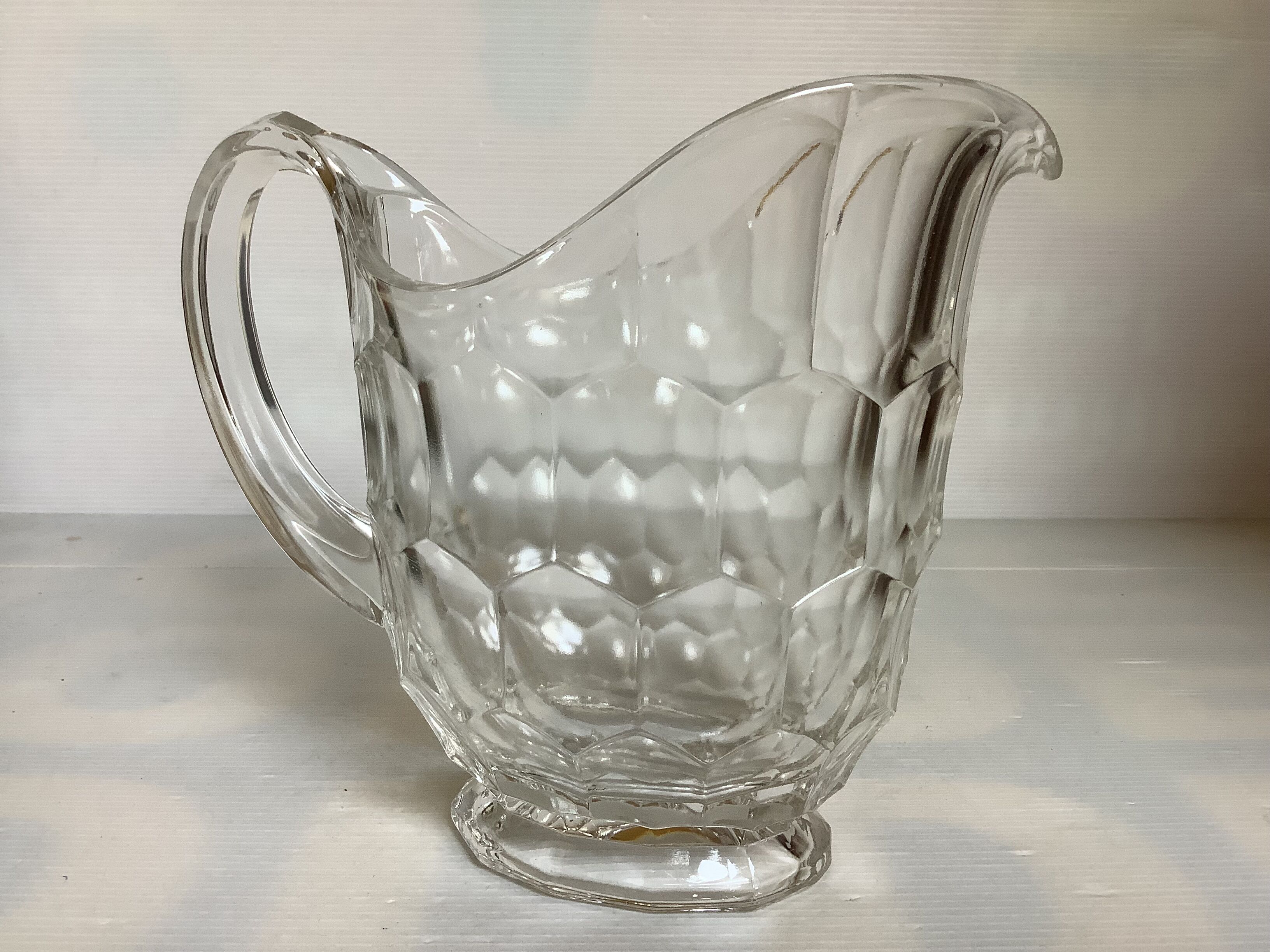 Large oval glass jug