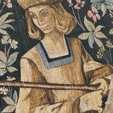 Vintage tapestry hand-screen printed in France