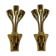 Lumi Milano, Mid-Century Modern pair of Italian brass sconces from 60s