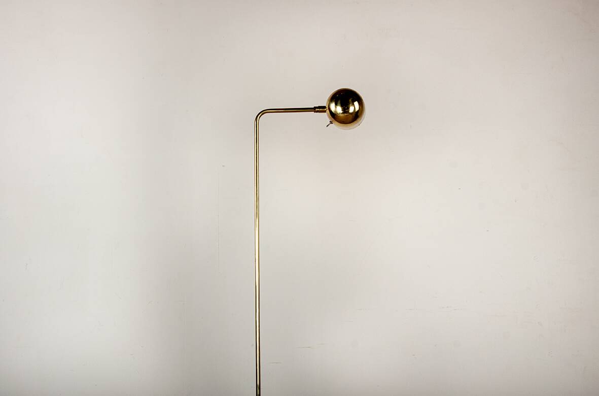 Swedish Brass Floor Lamp, Model G 230 by Bergboms 1960.