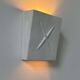 Vintage plaster wall light, matt white, France 1970