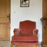 Louis XV style shepherdess armchair