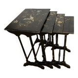 Set of 4 wooden nesting tables, Napoleon III