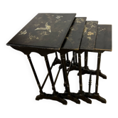 Set of 4 wooden nesting tables, Napoleon III