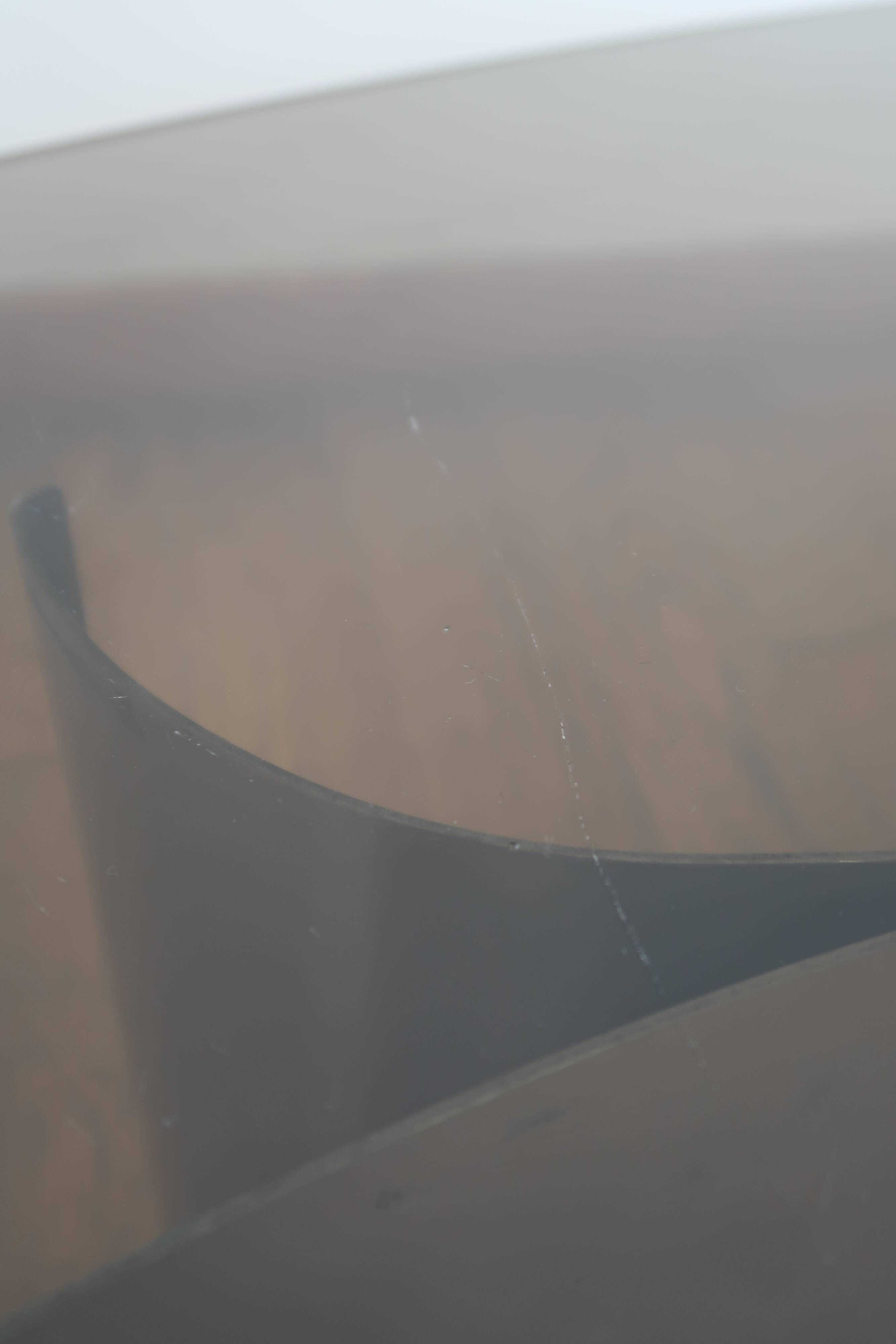 Coffee table smoked glass 70's