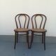 2 Chaises de bistrot en bois courbé