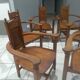 Suite de 6 fauteuils en noyer début XXeme