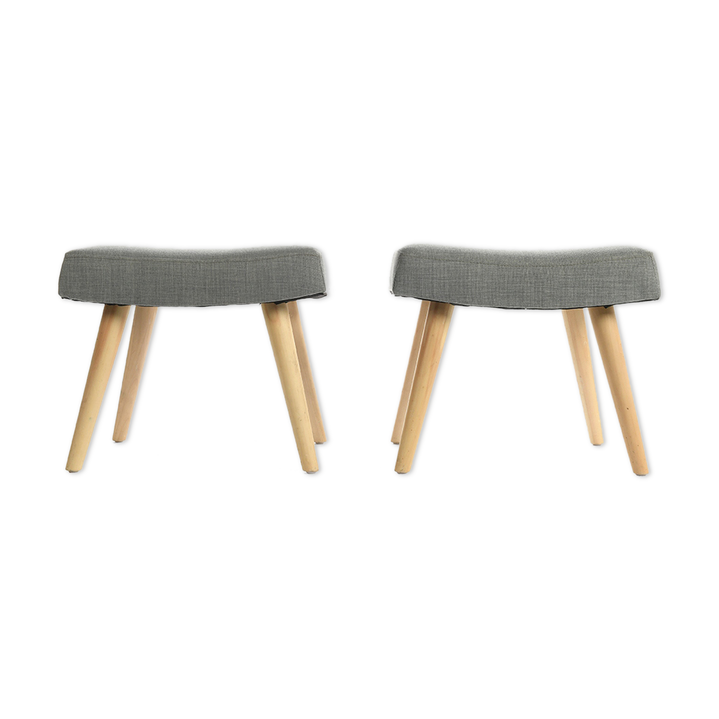 Pair of grey Scandinavian style stools from the "I love you etc."