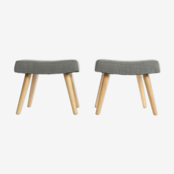 Pair of grey Scandinavian style stools from the "I love you etc."