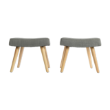Pair of grey Scandinavian style stools from the "I love you etc."