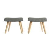 Paire de tabourets style scandinave gris du plateau de “Je t’aime etc..”
