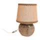Flattened ball ceramic lamp