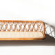 Wall shelf in rattan and formica