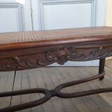 Louis XV style bench with cross-braced design