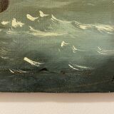 Old painting, Navy, signed, 60s/70s