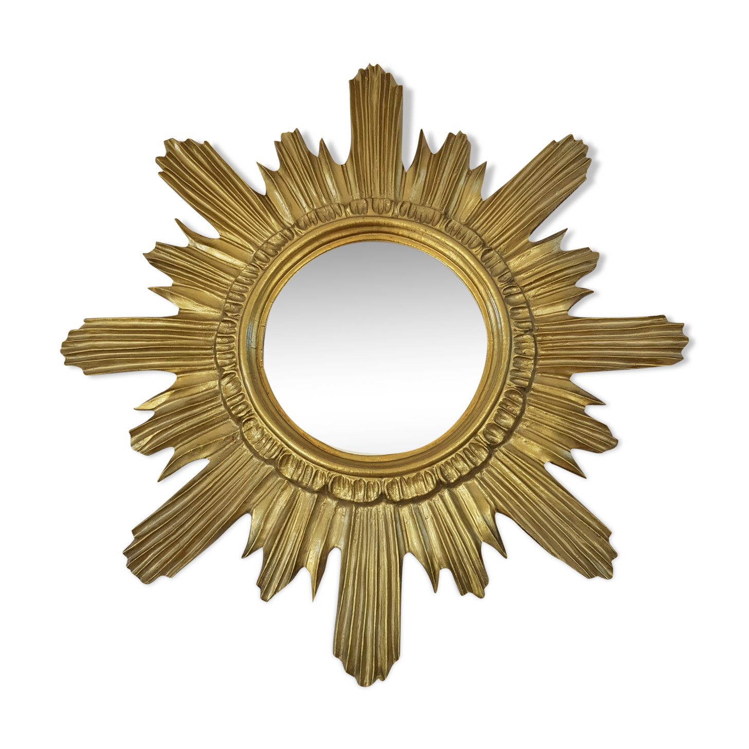 Vintage wood and gold resin mirror