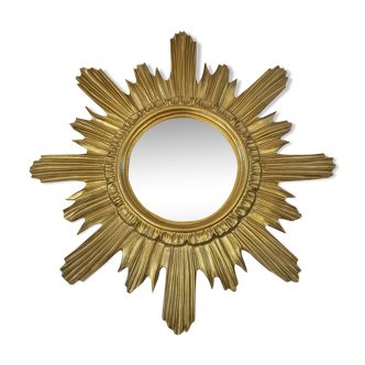 Vintage wood and gold resin mirror