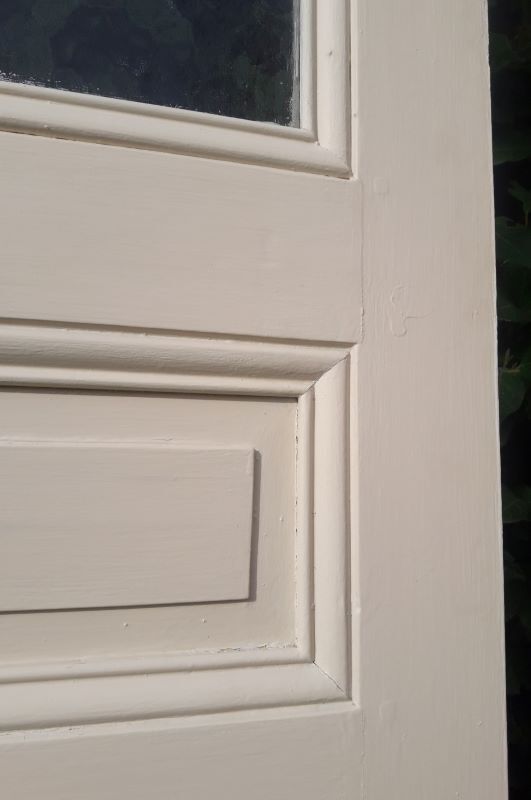 Old translucent glass communication door 82.5x214.2cm