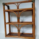Vintage rattan wall shelf